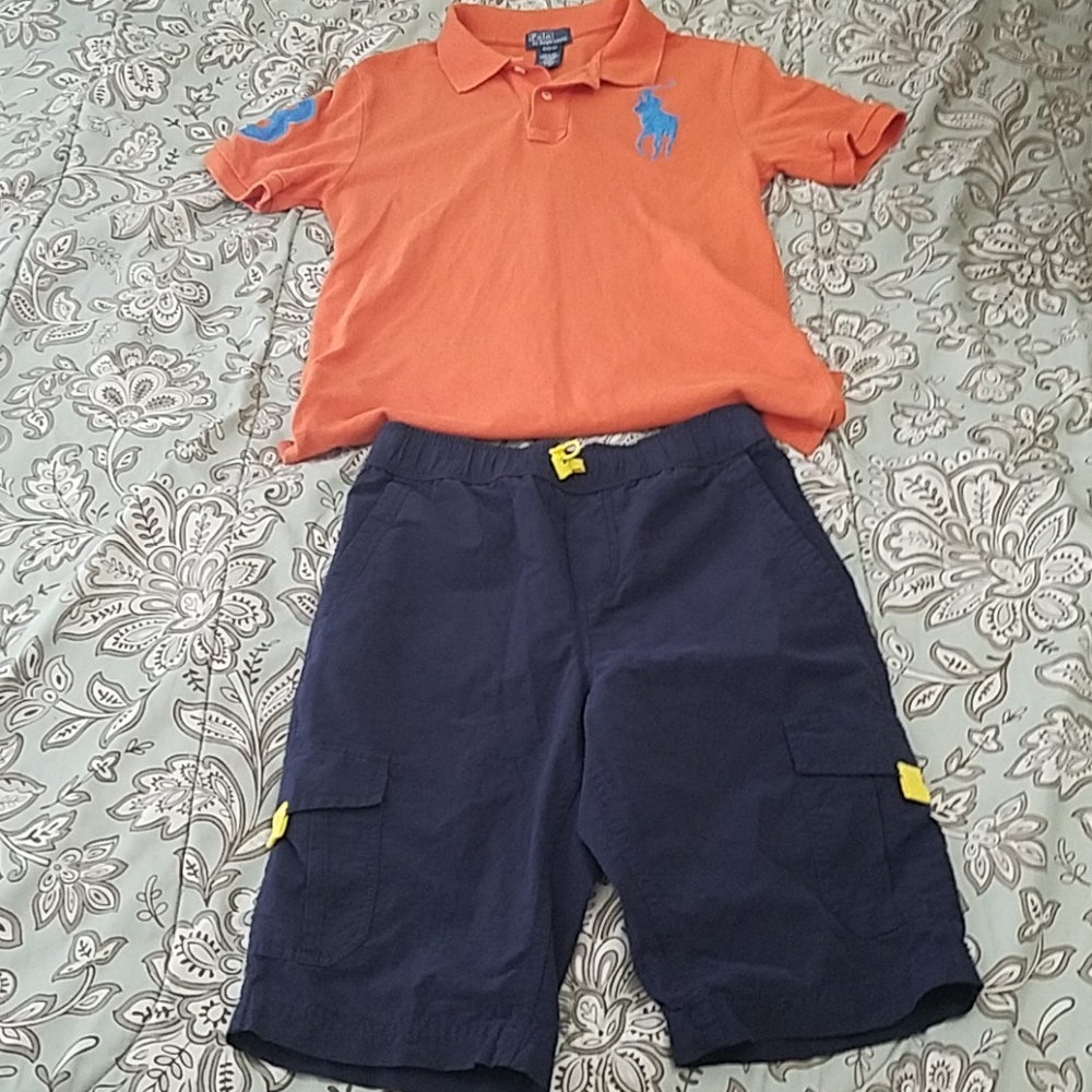 DONATED😍Polo Ralph Lauren boys shirt&AZ shorts